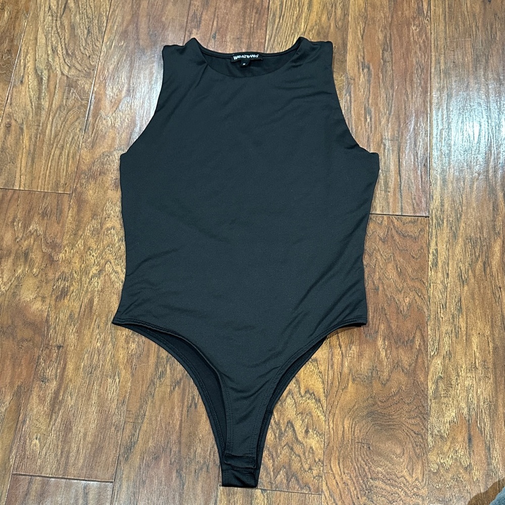 Black Sleeveless Bodysuit